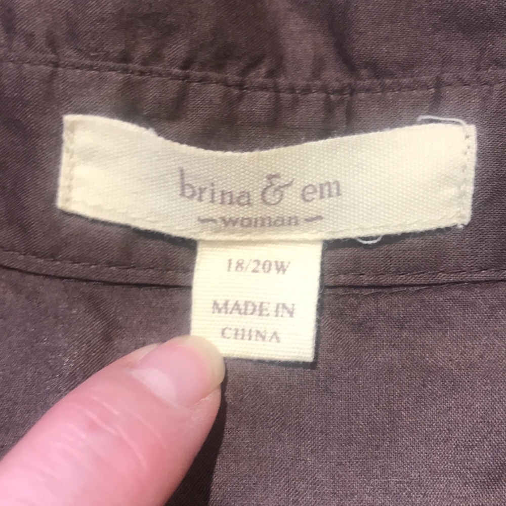Brown blouse Brina & Em 18/20 W - Picture 5 of 6